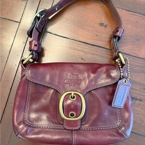 Coach Maroon Y2K Leather shoulder bag